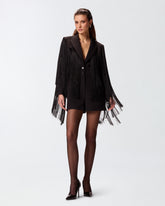 Short playsuit with all-over fringe detailing -  | Pinko