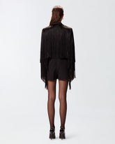 Short playsuit with all-over fringe detailing -  | Pinko