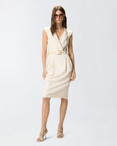 Midi wrap dress with belt -  | Pinko
