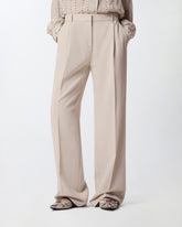 Flowing trousers with pressed pleat detail -  | Pinko