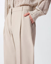 Flowing trousers with pressed pleat detail -  | Pinko