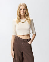 Cropped sweater with chain -  | Pinko