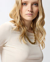 Cropped sweater with chain -  | Pinko