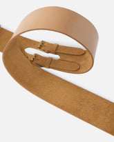 Split leather belt with straps, 6 cm -  | Pinko