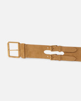 Split leather belt with straps, 6 cm -  | Pinko