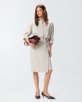 Midi dress with a shirt-style bodice -  | Pinko