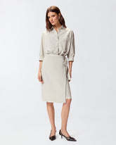 Midi dress with a shirt-style bodice -  | Pinko