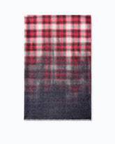 Jacquard stole with check print and PINKO lettering - Multicolor Red-Black | Pinko