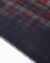 Jacquard stole with check print and PINKO lettering - Multicolor Red-Black | Pinko
