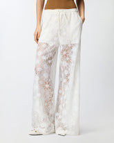 Trousers in floral embroidered lace -  | Pinko