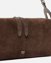 Mittelgroße Schultertasche Keeper Bag aus Veloursleder -  | Pinko