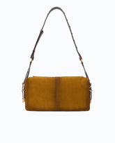 Keeper Bag medium shoulder bag in spray-effect suede -  | Pinko