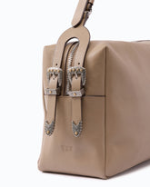 Keeper Bag large shoulder bag in new biker leather -  | Pinko