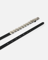 Double-wrap leather belt with studs, 1.5 cm -  | Pinko