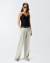 Floral lace top with shoulder straps -  | Pinko