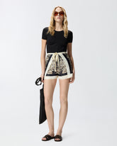 Pareo shorts with snake print -  | Pinko