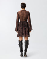 Mini dress with cashmere print -  | Pinko