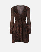 Mini dress with cashmere print -  | Pinko