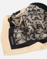 Baseball cap with animal print scarf -  | Pinko