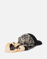 Baseball cap with animal print scarf -  | Pinko