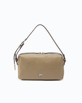 Medium crossbody Boston bag in new biker leather -  | Pinko