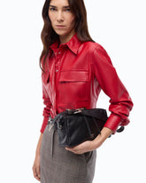 Medium crossbody Boston bag in new biker leather - Black | Pinko