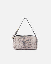 Mittlere Bauletto-Tasche aus Veloursleder mit Pythonprint -  | Pinko