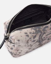Medium crossbody bowler bag in suede with python print -  | Pinko