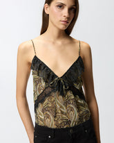 Top mit Kaschmir-Print und Spitze -  | Pinko