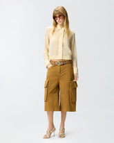 Semi-sheer shirt with metallic details -  | Pinko