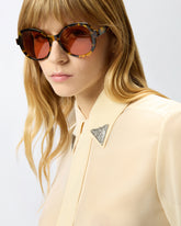 Semi-sheer shirt with metallic details -  | Pinko