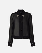 Semi-sheer shirt with metallic details -  | Pinko