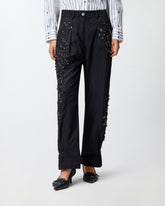 Hose im Loose Fit mit Schmuckstickerei -  | Pinko