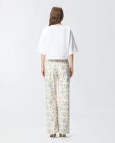 Cropped T-shirt with Love Birds embroidery -  | Pinko
