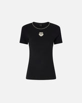 Fine-rib T-shirt with Love Birds embroidery -  | Pinko