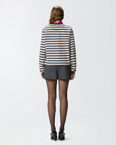 Gestreifter Pullover mit Tuch -  | Pinko