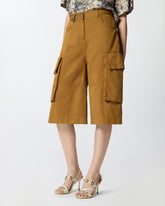 Cargo Bermuda shorts with rivets -  | Pinko