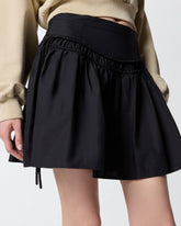 Short skirt with gathering and drawstring -  | Pinko