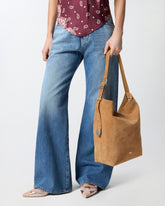 Bucket Big large crossbody bag in suede -  | Pinko