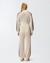 Cropped sweatshirt with bands and openwork -  | Pinko