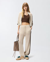 Openwork trousers with contrasting bands -  | Pinko