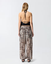 Wide-leg trousers with snake print -  | Pinko