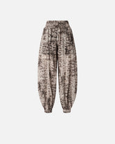 Wide-leg trousers with snake print -  | Pinko