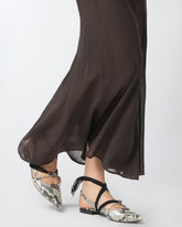 Long skirt with sheer details -  | Pinko