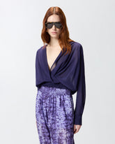 Cropped blouse with hood and sheer details -  | Pinko