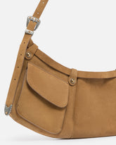 Pocket Body Bag large shoulder bag in suede with pockets -  | Pinko