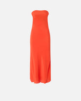Langes Bandeau-Kleid aus Viskose-Seide-Crêpe de Chine -  | Pinko