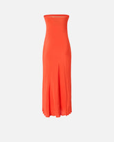 Langes Bandeau-Kleid aus Viskose-Seide-Crêpe de Chine -  | Pinko