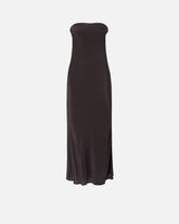 Langes Bandeau-Kleid aus Viskose-Seide-Crêpe de Chine -  | Pinko