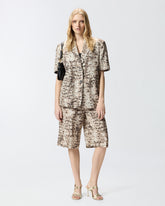 Short-sleeved jacket with snake print -  | Pinko